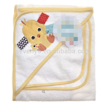 Serviette à capuchon Ducky avec gant de toilette, bambou bio 100% naturel, super doux et absorbant, meilleur cadeau de douche pour les bébés